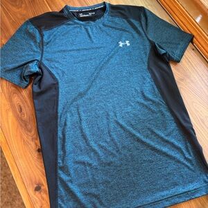 Under Armour Blue and Black Short Sleeve Tee